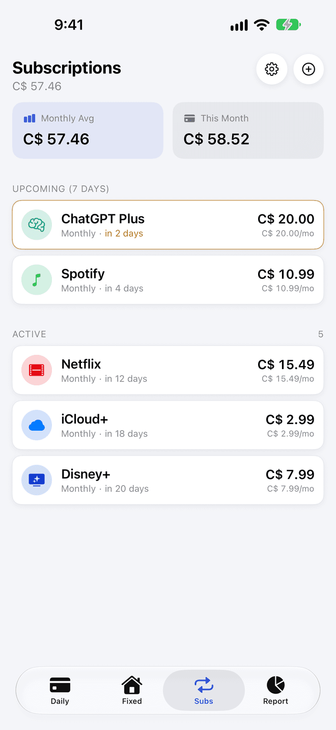 Subscriptions